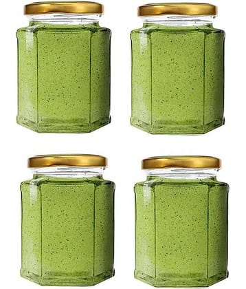 Somil  Glass Container Glass Transparent Utility Container ( Set of 4 )