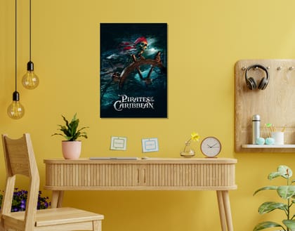 "PIRATES OF THE CARIBBEAN : ON STRANGER TIDES"- Shiny & Sturdy Metallic Poster  Art That Pops & Sticks (Literally!)-A3