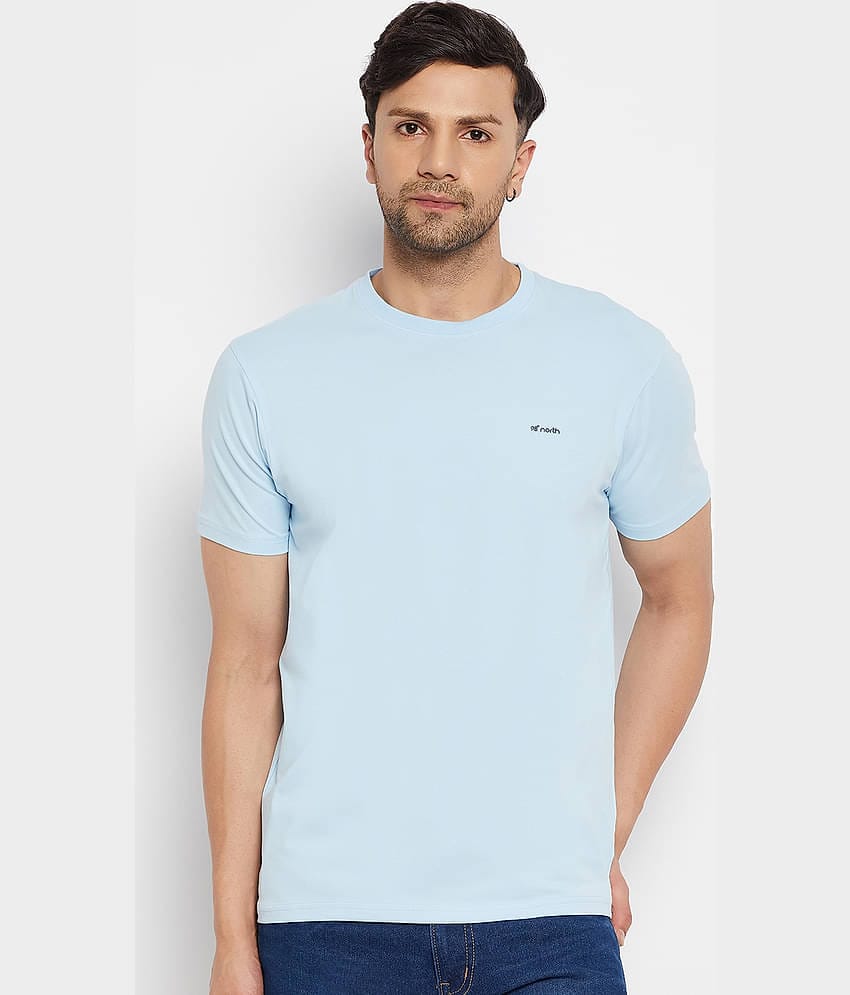 98 Degree North Pack of 1 100% Cotton Regular Fit Men's T-Shirt ( Blue )