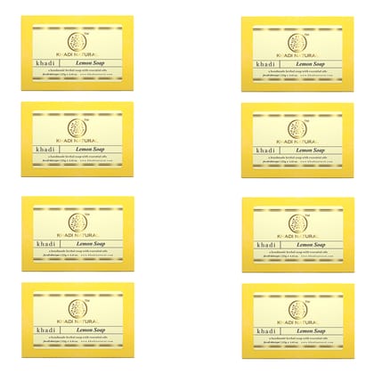 Khadi Natural Herbal Lemon Soap Combo Pack Of 8 – 125gm Each