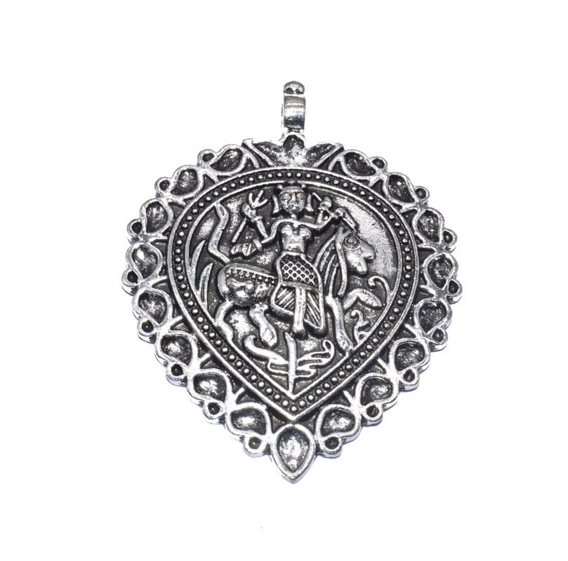 German Silver Metal Oxidized Silver Pendant  ,(SPN-002) , Per Packet of 2 Pcs-Per Packet of 2 Pcs / 63 MM