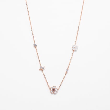 Eleonara Necklace | 925 Silver Necklace for Women-Pink