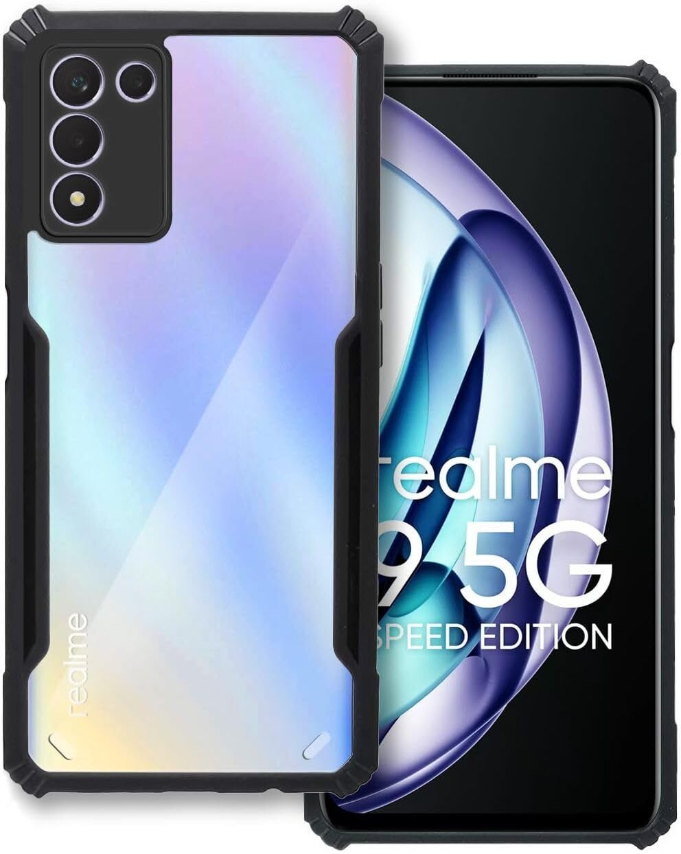 PLUGTECH Slim Shockproof Case | Matte Black Soft | Drop Protection | Precise Cutouts | Premium Mobile Cover for Realme 9SE 5G