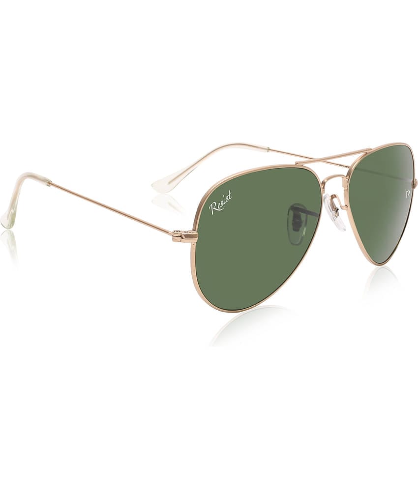 RESIST EYEWEAR Gold Pilot Sunglasses ( Pack of 1 )