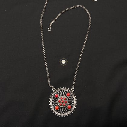 Advitya Chakra Necklace-Coral