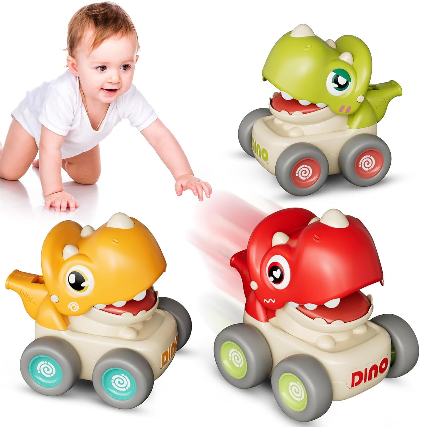 Dinosaur Whistle Press n Go Toys for Kids (Random) 1pc