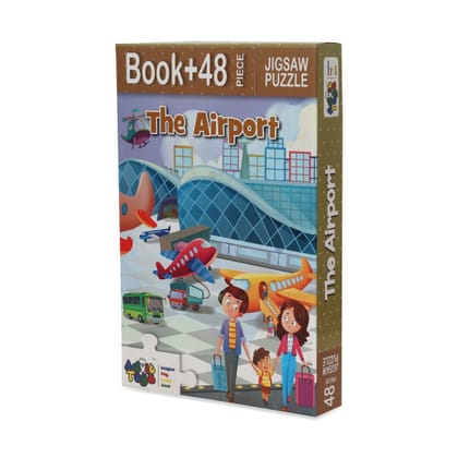 Advit Toys The Airport Jigsaw Puzzle - 48 Piece + 24 Pages Educational Book