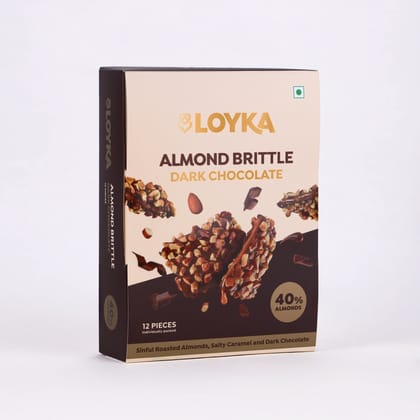 Loyka Almond Brittle (12 Pieces) | Luxe Dark Chocolate Coated | Premium Gifting Loyka Almond Brittle (12 Pieces) | Luxe Dark Chocolate Coated | Premium Gifting