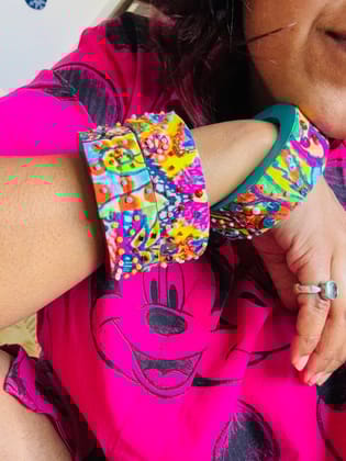 ColorWhirls - a whirl of colors and texture - Single Piece Purple base