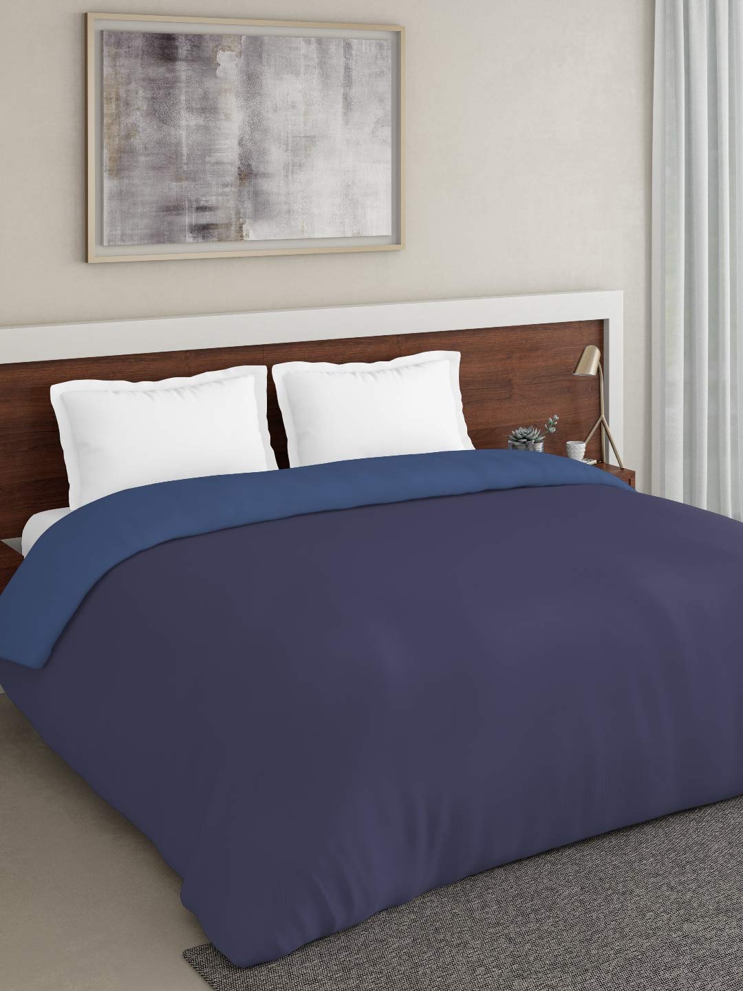 D'Decor Live Beautiful 180TC 1 Double Comforter - Blue (228 CM X 274 CM, 90IN X 108IN)