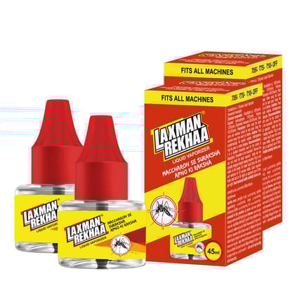 Laxman Rekhaa Laxmanrekhaa Mosquito Liquid Repellent Refill (Pack Of 2) Laxman Rekhaa Laxmanrekhaa Mosquito Liquid Repellent Refill (Pack Of 2)