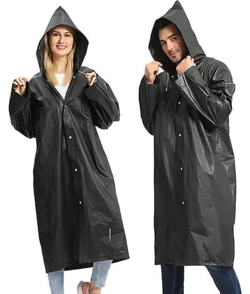 Infispace Black PVC Men's Raincoat ( Pack of 1 )