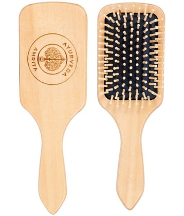 Ayurveda Amrita - Wooden Paddle Brush For All Hair Types ( Pack of 1 )