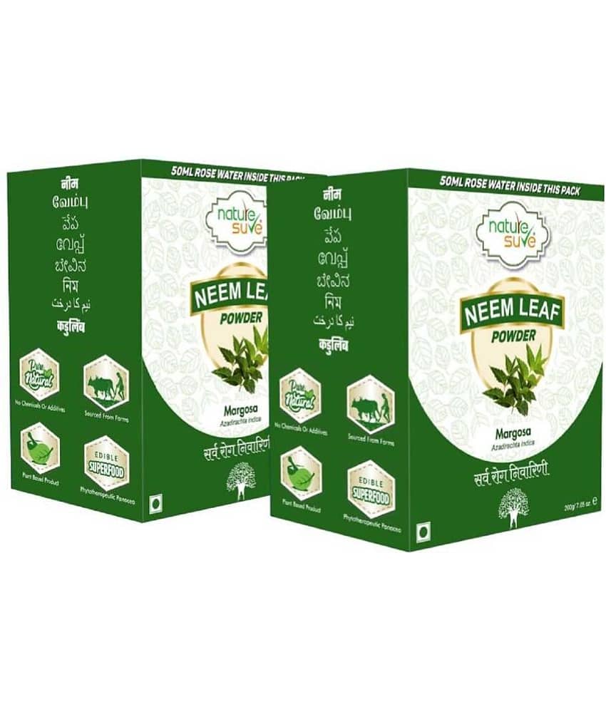 Nature Sure Neem Leaf Powder 200G With Free Rose Water Inside, 50Ml (Pack of 2)