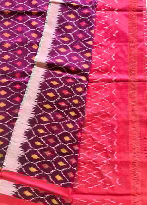 Ikkat Mercerised Cotton diamond-shaped