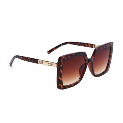 Dervin Oversized Square Shape Women's Sunglasses (Brown)