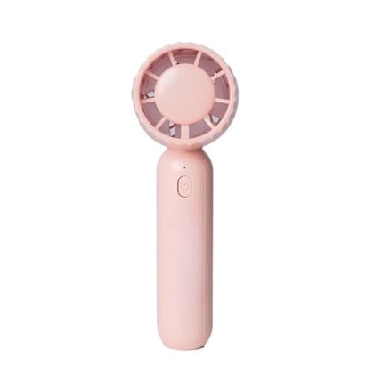 SPARKWORLD Mini Portable Rechargeable Hand Fan Compact & Powerful USB Fan for Travel, Office, and Outdoor Use (Free Size, Pink)