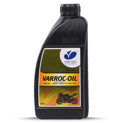 VARROC 10W30 Engine Oil for Bikes, High Friction Modifiers,High Fuel Economy, Ideal for Bikes and Scooters (900ML)