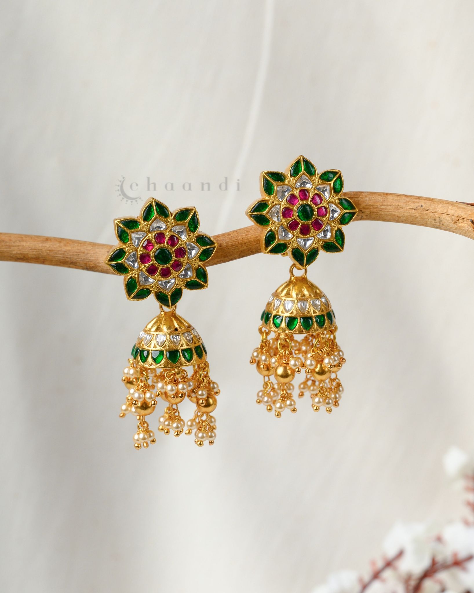 Gold Polish Silver Earrings CHE2044