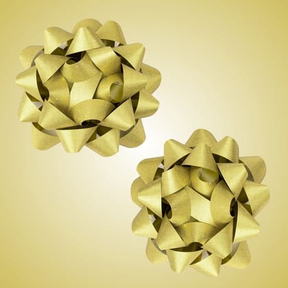 Golden Packaging Bow Ribbons - 2PC