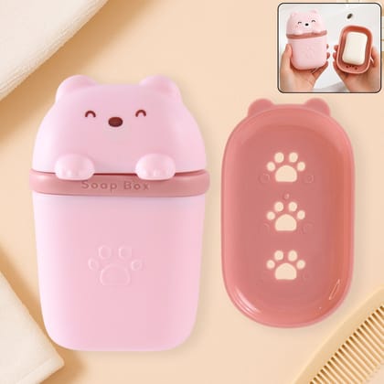 Cute Bear Shaped Soap Case ,Sabudani (1 Pc)
