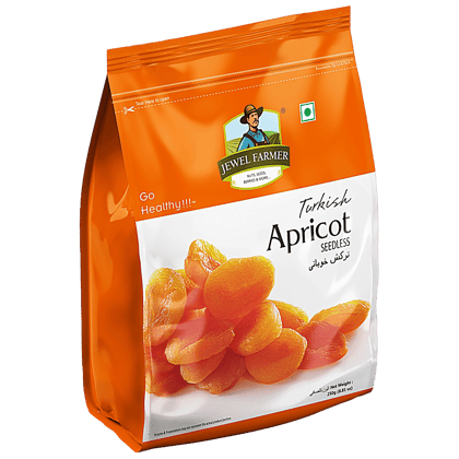 Jewel Farmer Premium Quality Apricot - Rich In Fibre & Minerals, 250 G