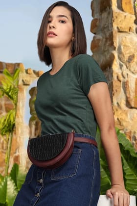 Classic Crew in Forest Melange-XS