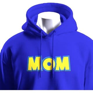BULL CLOTHING MOM Dark Blue Design with 60 Cotton, 40 Polyester, 280 GSM Fleece for Softness and Comfort (XL)