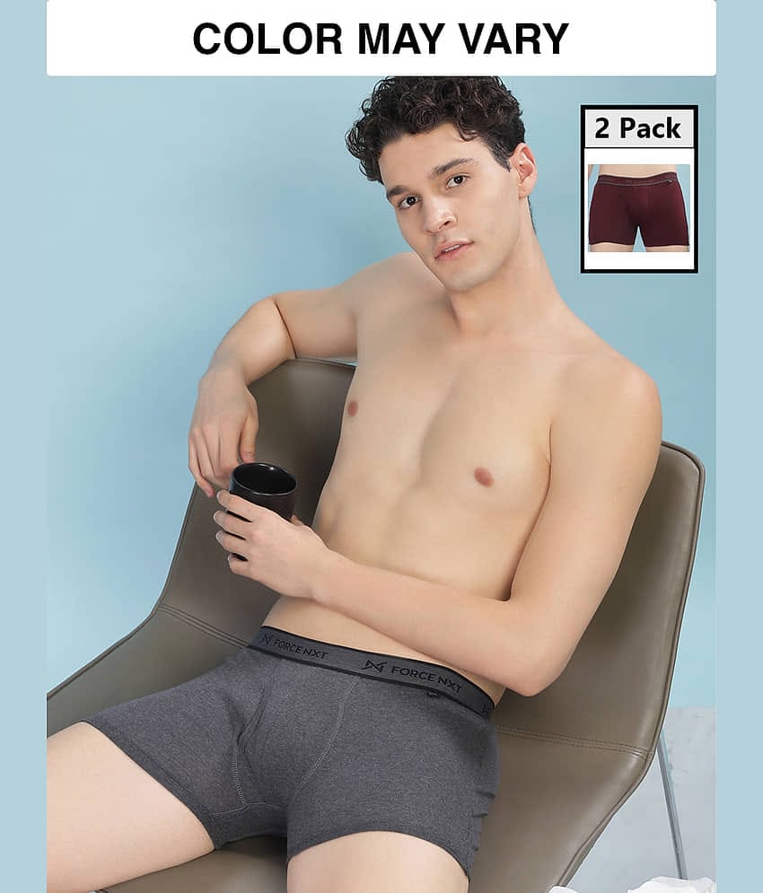 Force NXT Pack of 2 Cotton Trunks For Men's ( Multicolor )