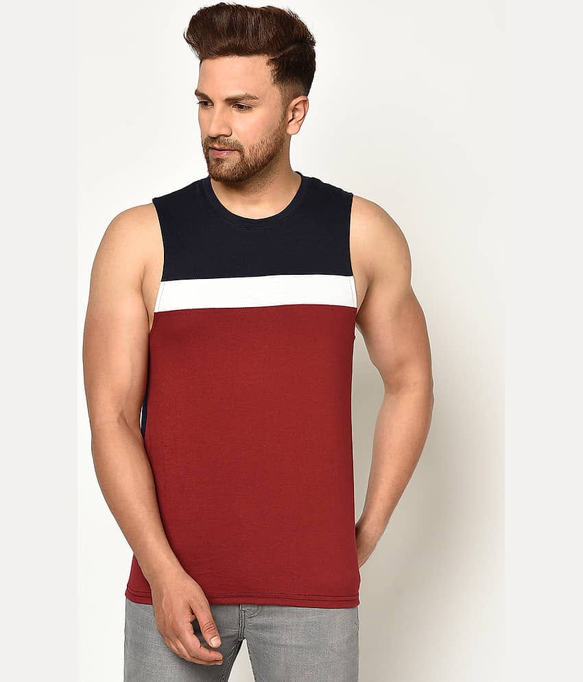 Glito Pack of 1 Cotton Blend Sleeveless Vest For Men ( Multi )