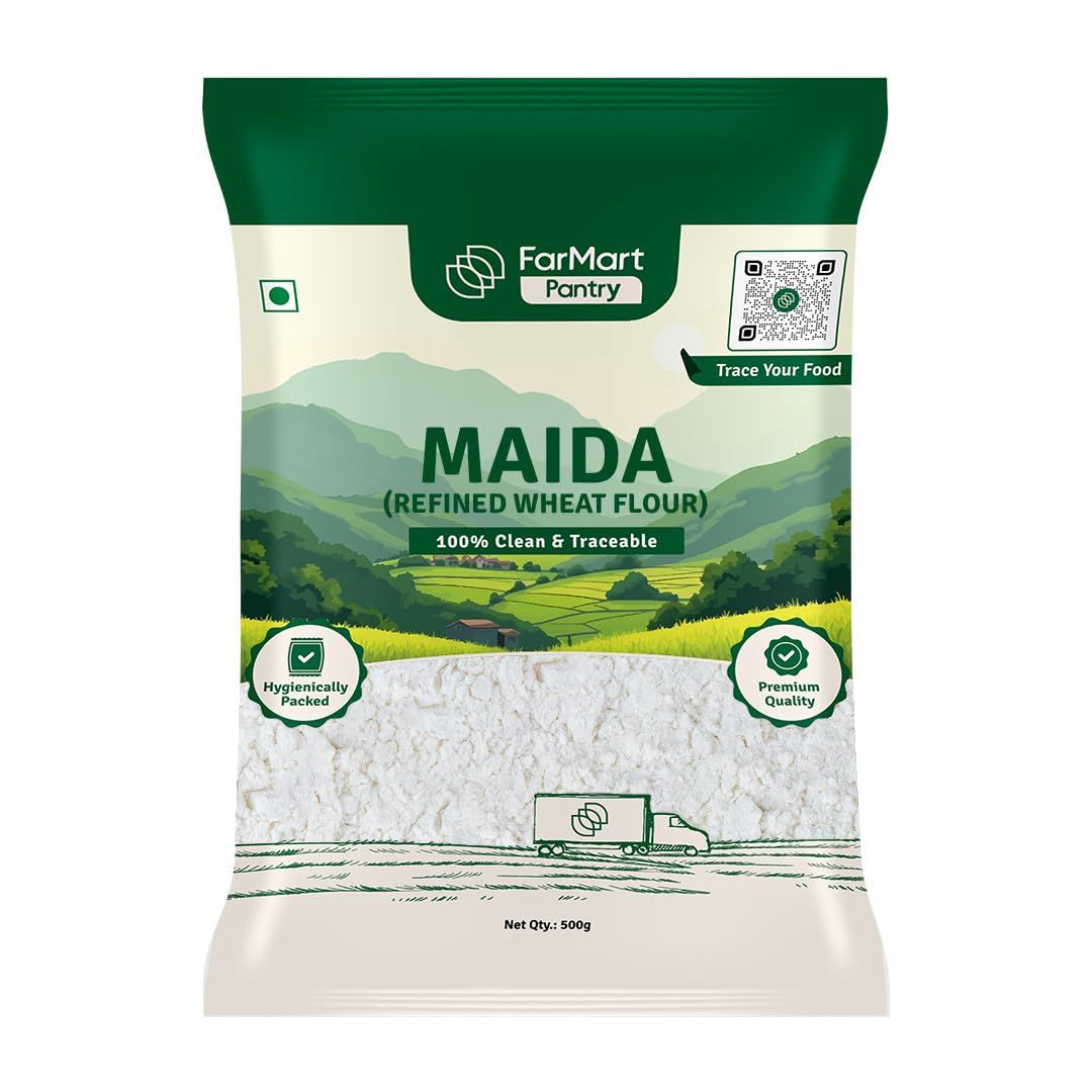 FarMart Pantry Maida (500 g) | Superfine All-Purpose Flour for Baking, Cooking & Crispy Snacks