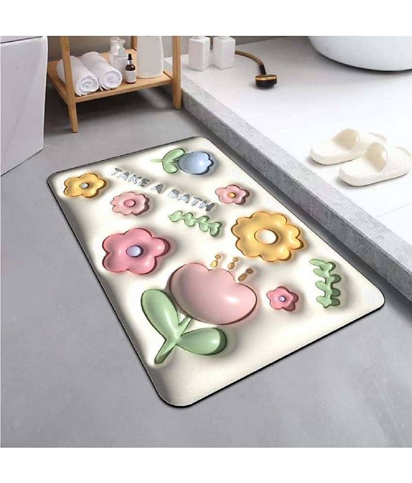 RAMDEV ENTERPRISE Rubber Bath Mat 40x60 cm ( Pack of 1 ) - Multi