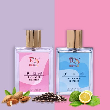 Red Vocal Bad Angel Premium (Women) with Wild Rock Premium (Men) 100ml Perfume Spray Combo – 2 x 100ml