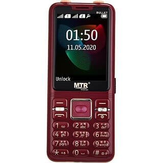 MTR Bullet (Dual SIM, 2.8 Inch Display, 3000 mAh Battery, Maroon)