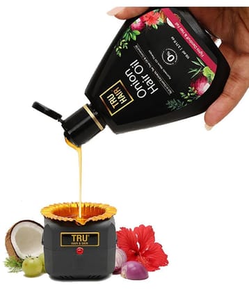 TRU HAIR & SKIN Onion Hair Oil with Free Heater | Promotes Hair Growth,Controls Hair Fall -110 ml