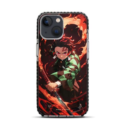 Tanjiro Fire Sword 1.0 Demon Slayer Anime iPhone 13 Mini Stride Phone Case-Stride