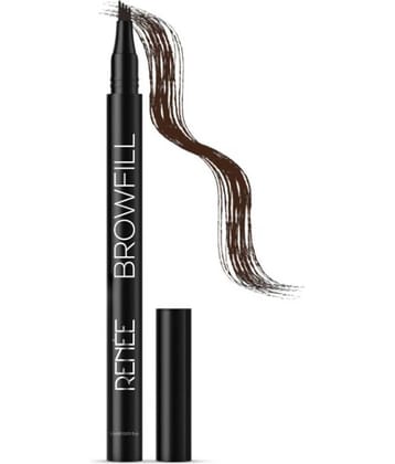 RENEE Browfill Eyebrow Pen-Brown, Waterproof, Smudge-Proof, Natural Finish, (Brwon,0.5ml)