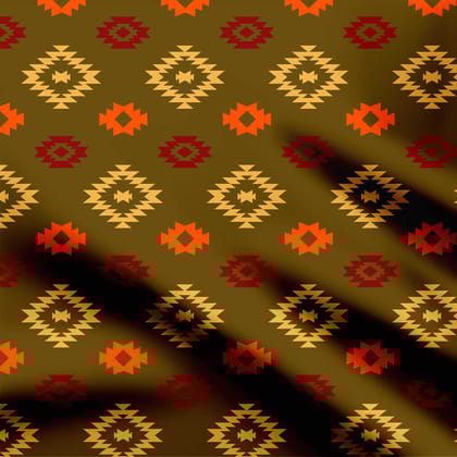 Olive Ikat Print Fabric-Cotton