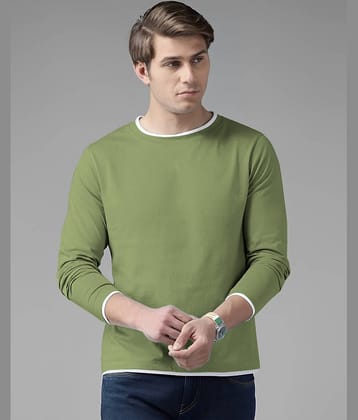 AUSK Pack of 1 Cotton Blend Regular Fit Men's T-Shirt ( Green )