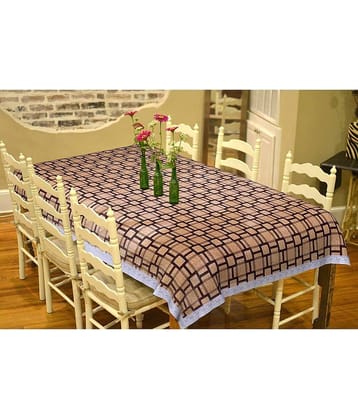 Printed PVC 6 Seater Rectangle Table Cover ( 228 x 152 ) cm Pack of 1 Yellow