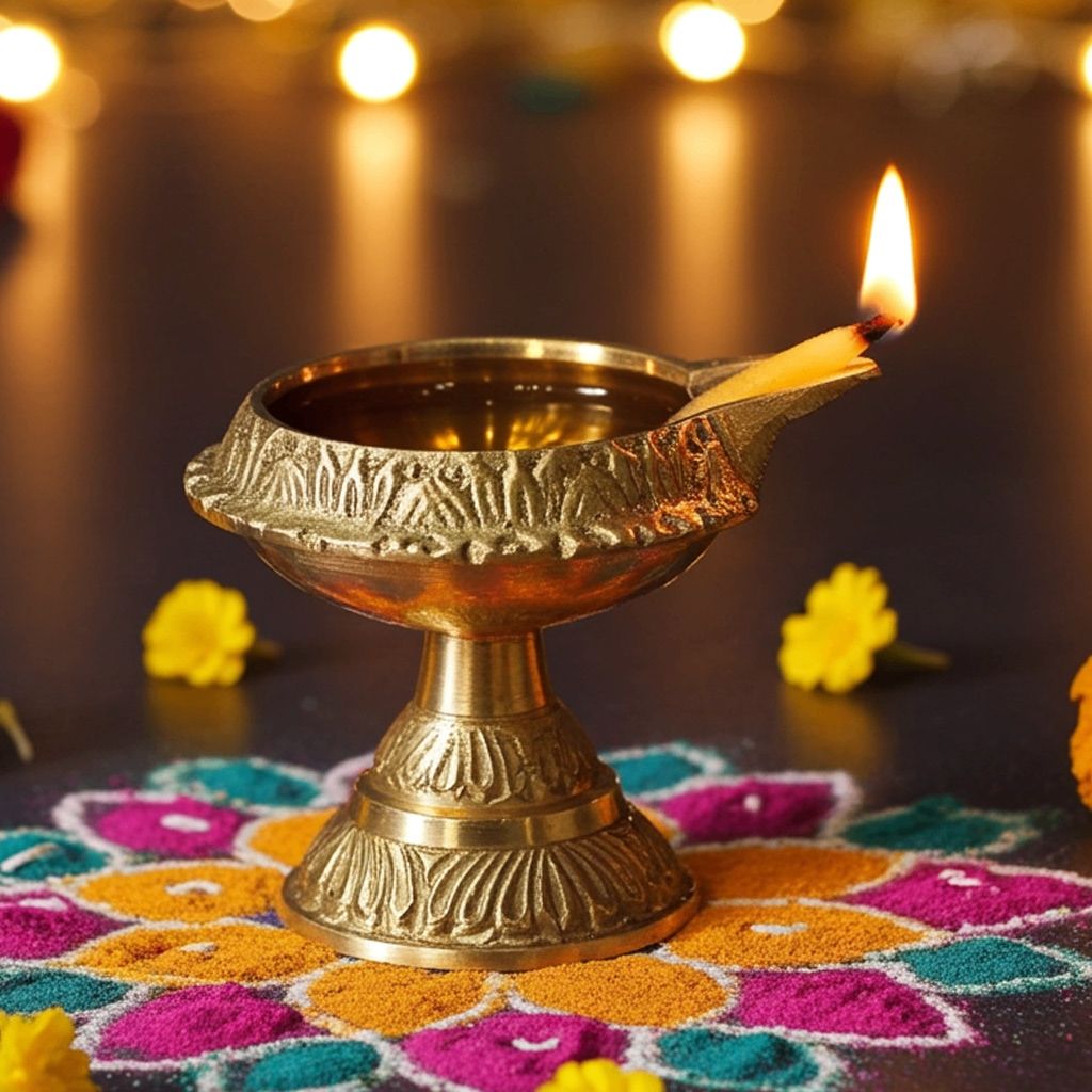 Brass Stand Kuber Deepak No. 1 (ZMAS194 C)