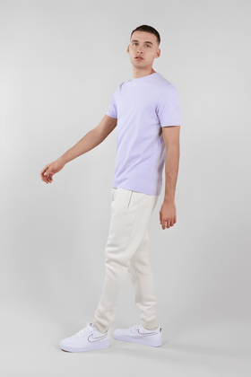 lavender Regular Fit Premium Cotton T shirt-S