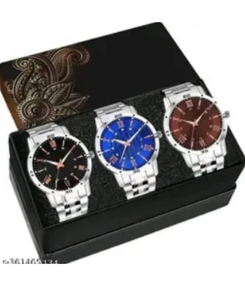Fadiso Fashion Silver Stainless Steel Analog Men's Watch