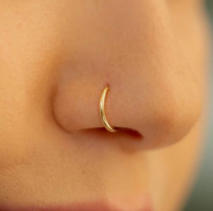 Moonbeam Diamond Nose Ring Single Diamond Nose Ring for Women And Girl Pack of 1