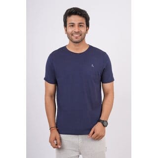Redline Mens Black Solid 100% Cotton Round Neck T-Shirt Redline Mens Black Solid 100% Cotton Round Neck T-Shirt