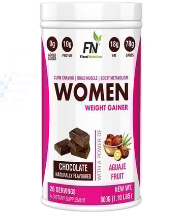 Floral Nutrition Women Super Weight Gainer with Vitamins & Minerals Protein Shake 500 gm Chocolate
