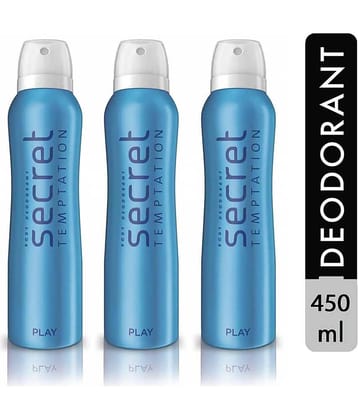 Secret Temptation Play Deodorant Combo for Women, Pack of 3 (150ml each)
