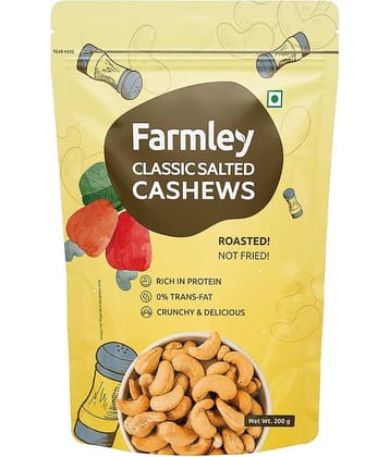 Farmley Roasted Cashew Classic Salted Cashew 200g (Pack of 1)