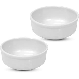 Globenox Melamine Soup Bowl - White, Pack of  2  Durable, Easy to Clean  Perfect for Soup, Cereal  Snacks