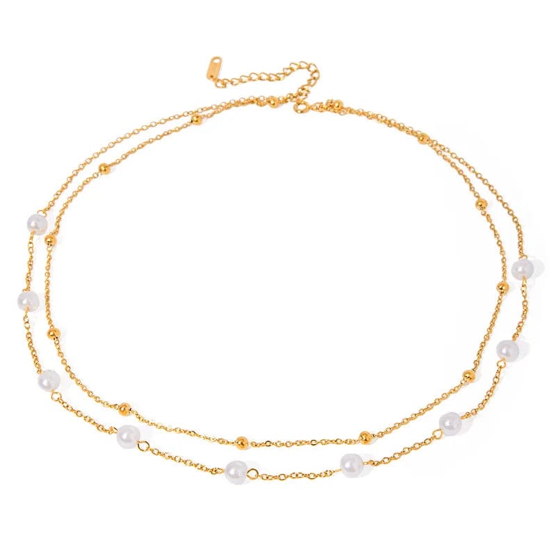 Pearl Layered Bracelet / Necklace-Necklace